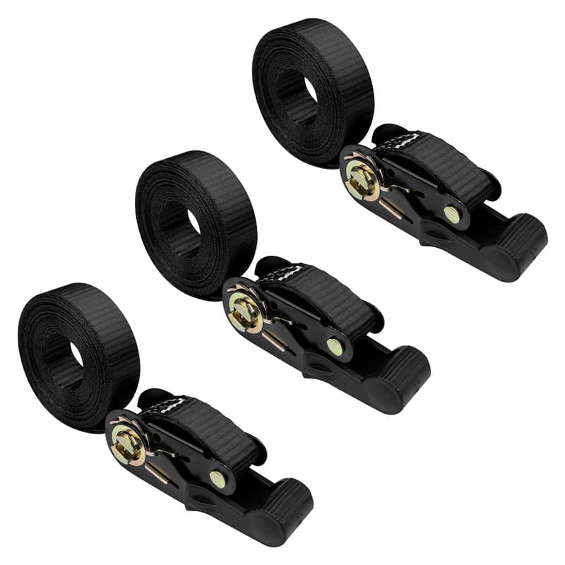 Chiluxendo 3 Pièces Sangle a Cliquet, Petite Sangle Arrimage 2.5cm X 4m, Sangles À Cliquer, Sangle Moto Remorque Sangles D'Arrim