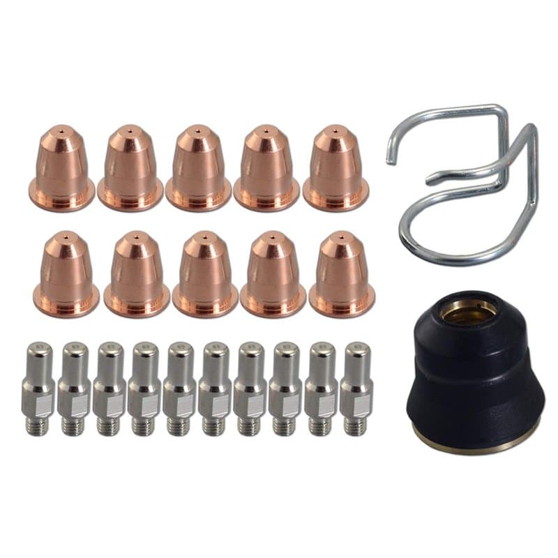 RIVERWELD Électrode au plasma PR0110 Pointe au plasma 0.8 PD0116-08 Guide d'écart CV0010 Chapeau de retenue de buse extérieure P