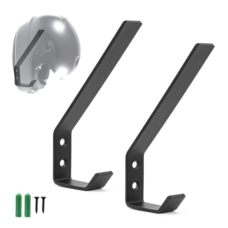 Porte Casque Moto, 2 Pièces Support Casque Moto Mural avec Vis Support Mural Casque Moto Accessoires pour Casque de Moto pour Su