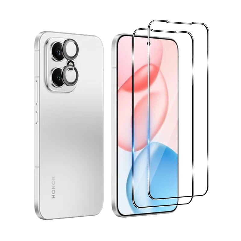 Bihizei Verre Trempé pour Honor 400, 2 Pièces Film Protection écran et 1 Pièce Caméra Arrière Protecteur, sans Bulles, Double Pr