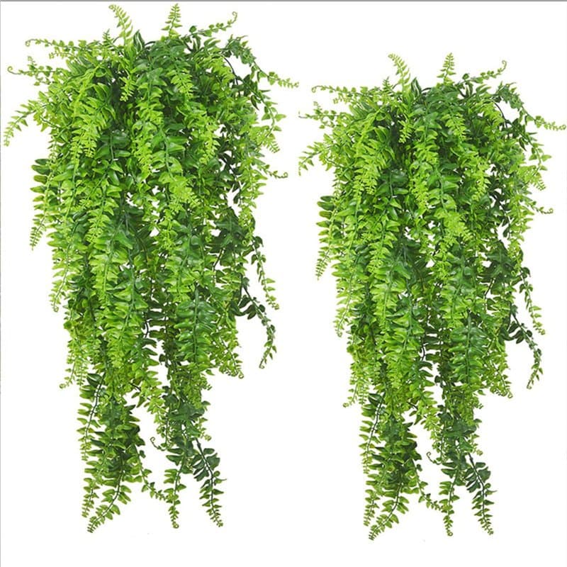 Lot de 2 Plante Artificielle Exterieur,Fausse Plante tombante,décorations Terrarium Interieur,Plantes suspendues, Reptiles artif