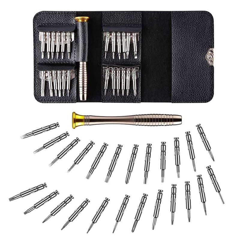 Tournevis Précision Kit,25-in-1 Mini Kit de Torx Tournevis Clés Allen Outils de Réparation pour iphone Portable Laptop Montre Bi