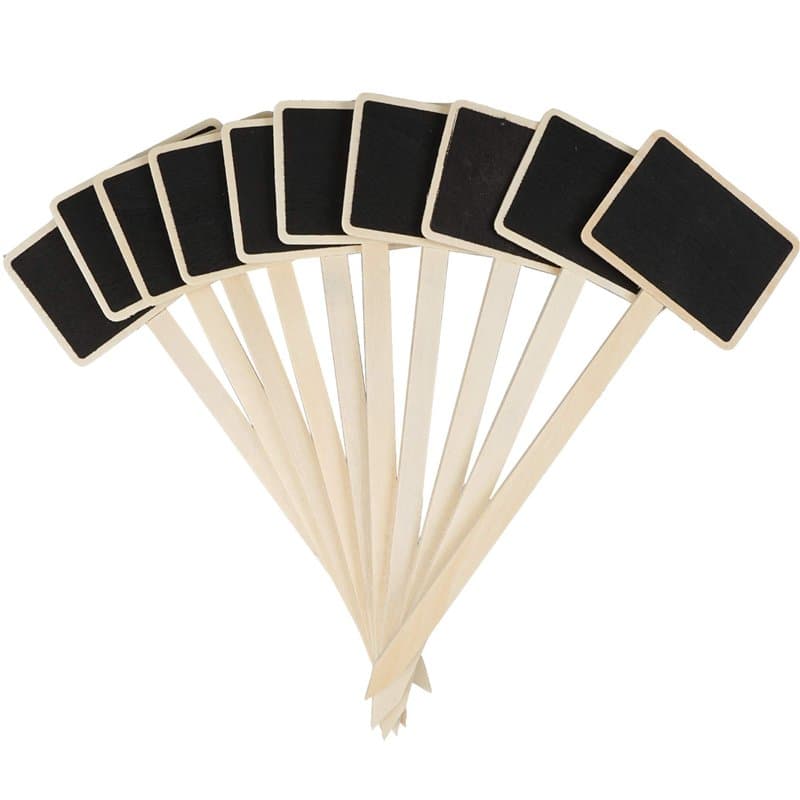 JJWNMLL Lot de 20 etiquette plante - 24×7cm plantes exterieur plante - Rectangulaires en Bois pour Plantes etiquette -Étiquettes