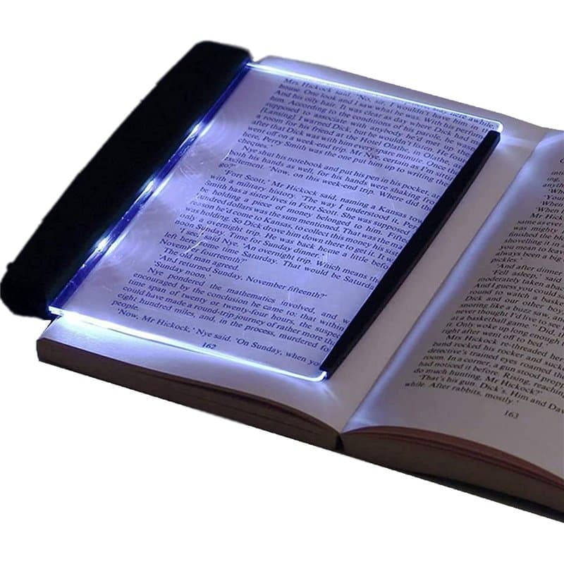 ASHATA Lightwedge Book Light, Panneau de Lampe de Lecture à Del, pour Lecture de Nuit au lit, Taille réduite, Pages faciles à To