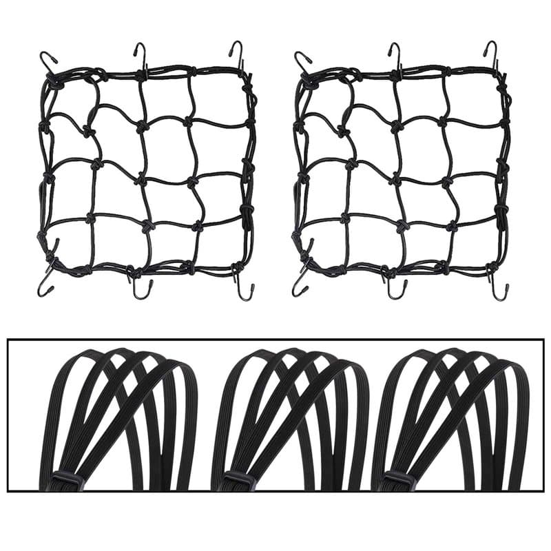 Filet Moto,Tendeurs Elastique avec Crochets,5 Pieces Tendeur Elastique Noir,Tendeur Vélo 4 en1,Tendeur Plat,Sangle Velo,Elastiqu