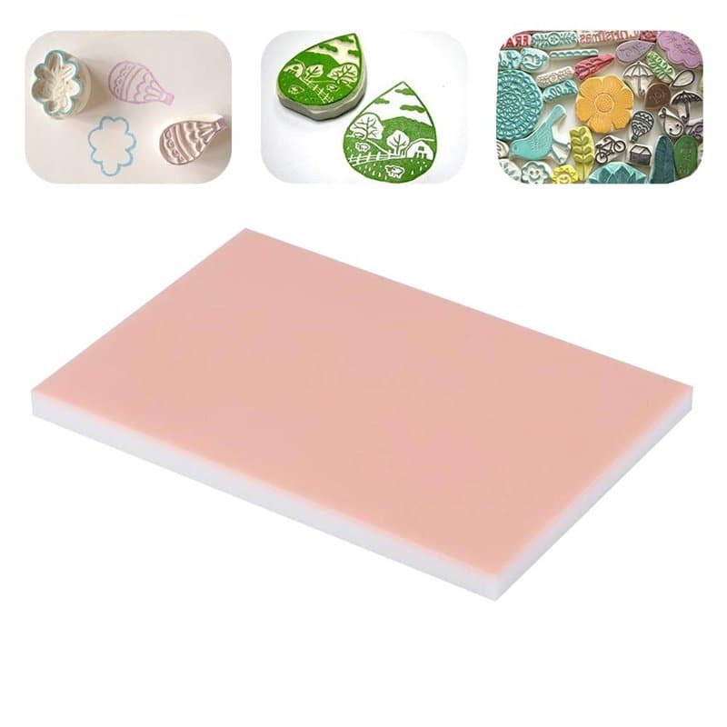 Linogravure, Kit Linogravure Plaque Gomme a Graver Blocs de sculpture en caoutchouc Impression douce Blocs de caoutchouc colorés