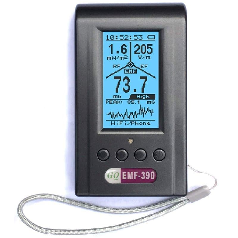 Advanced GQ EMF-390 Multi-Field Electromagnetic Radiation Detector 3-in-1 EMF ELF Meter & RF Spectrum Analyzer, Cell Tower Smart