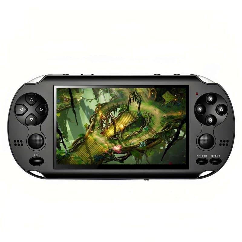 TAQY 4,3 Pouces Double Joystick Console de Jeux Vidéo 2000 Jeux Intégrés Plusieurs Simulateurs Prise en Charge MP4/TV Out Consol