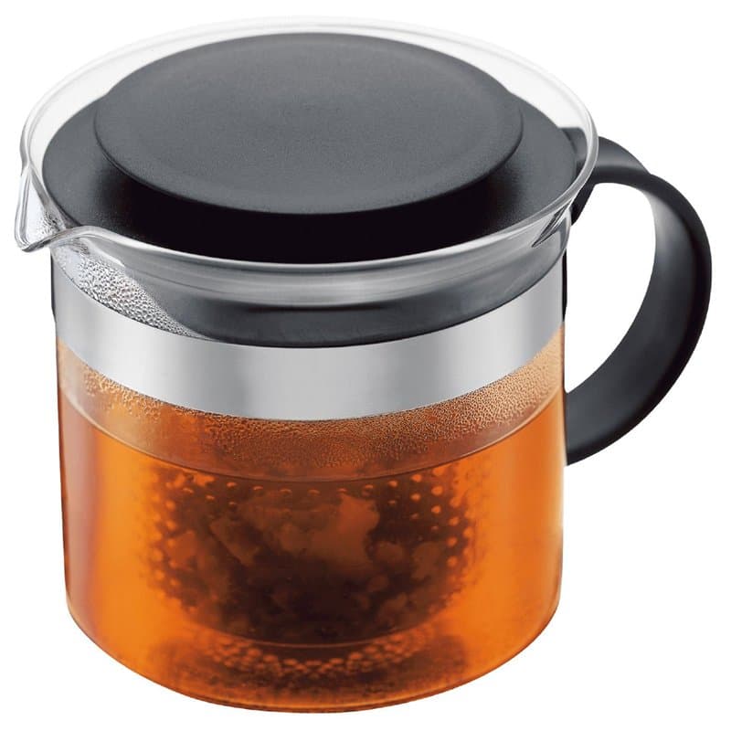 Bodum - 1880-01 - Bistro Nouveau - Théière à Piston - Filtre en Acrylique - 1, 5 L, Noir