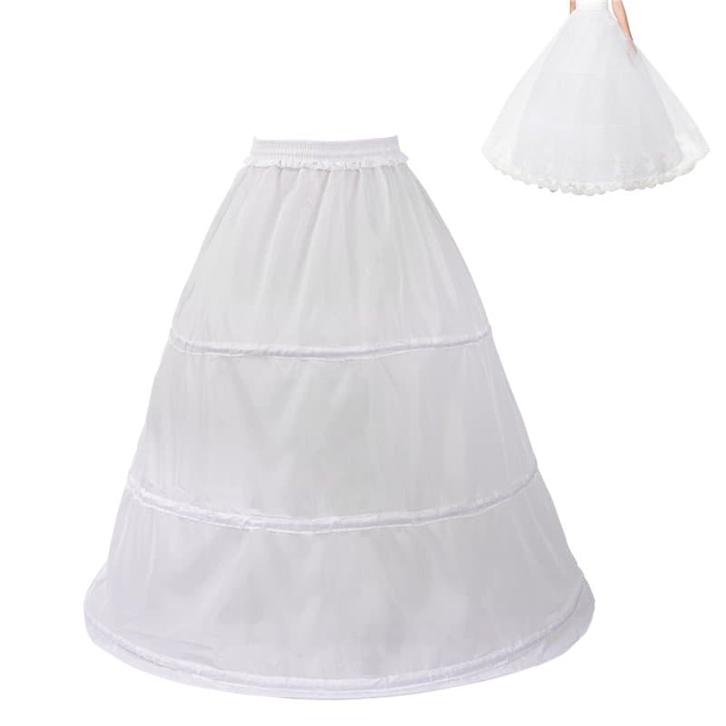 Hudiepan - Jupon de sous Jupes de Bal, 3 Couches Cerceaux, Jupon pour Robe Mariée de Mariage, Demoiselles d'honneur Costume Nupt