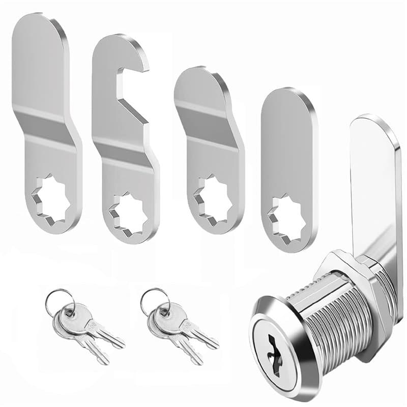 Wxinsheng Serrure Boite aux Lettres 16 mm,avec 5 Plaques de Serrure Différentes et 4 Clés,Serrure casier vestiaire,Serrure de sé