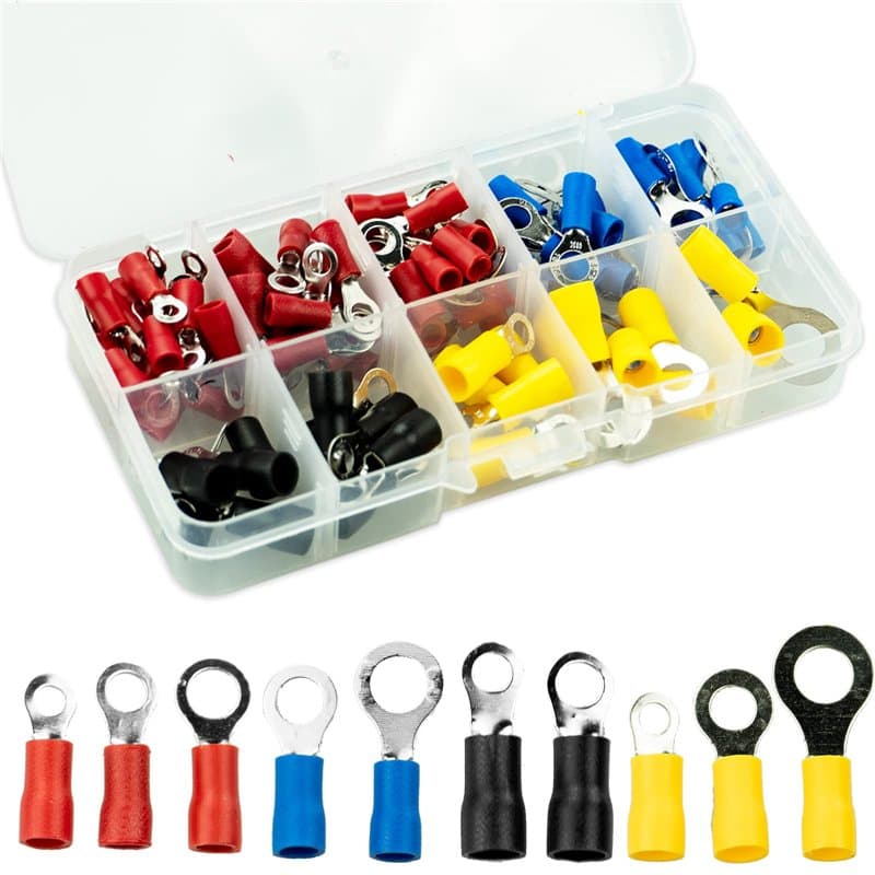 Connecteurs à Sertir, 102 Pièces Cosses de Câble Isolées, Connecteur Kit D'assortiment, Pouvant être Utilisées pour la Maintenan