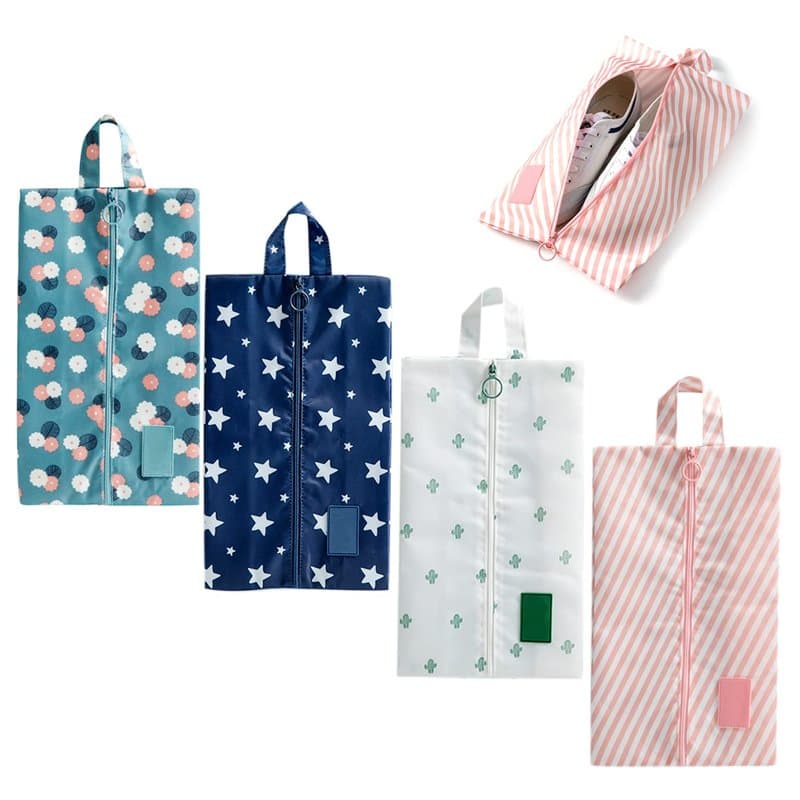 4 Pcs Sac à Chaussures Organisateur De Voyage, Sac De Voyage, Sac à PoussièRe De Voyage, Sac à Chaussures De Voyage avec PoignéE