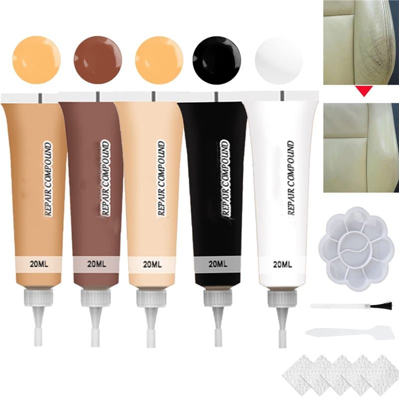 Kit de Réparation en Cuir,Kit de Réparation pour Cuir,Crème De Réparation pour Cui,Kit De Réparation pour Selleries en Auto,Kit