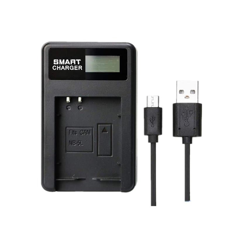 FUGASUN NB-5L NB 5L LCD Chargeur Unique Chargeur de Batterie pour Canon PowerShot S100 S110 SX200 SX210 SD990 is SX230