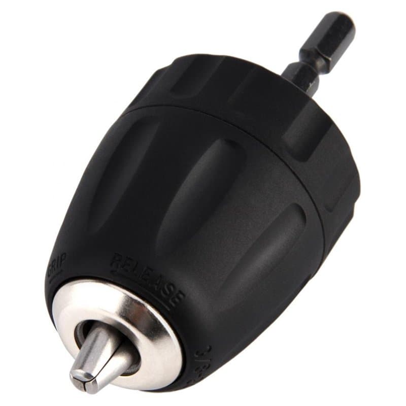 3/8"-24UNF Mandrin Porte Foret sans Clé,Adaptateur de mandrin hexagonal 1 x 1/4" - Plage de diamètre de mandrin: 0.8mm à 10mm -