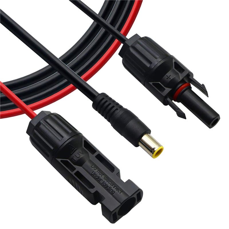 GINTOOYUN Connecteur Solaire Vers DC 8 mm, Mâle et Femelle Vers Câble Adaptateur, Étanche 16 AWG, Convertisseur Pour Station d'A