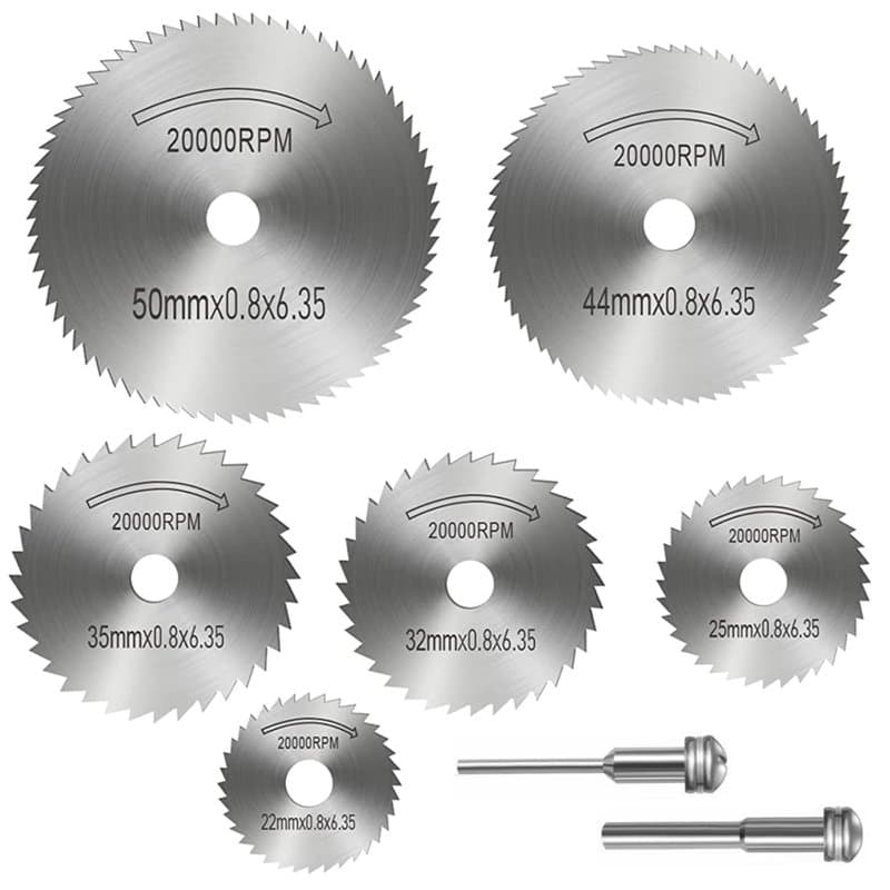 Lot de 8 Lames de scie en acier rapide,lames de scie circulaire,disque meuleuse bois,disque bois,roues de coupe,Mini Lame de Sci