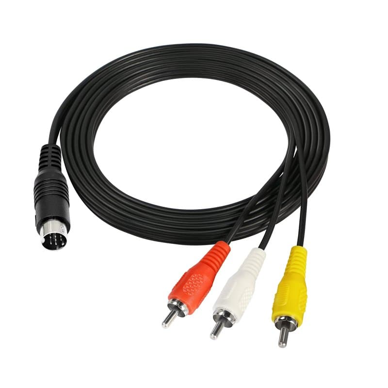 RIIEYOCA Câble composite DIN 9 broches vers RCA audio vidéo - Prise mâle 9 broches vers 3 RCA mâles - Câble de connexion AV stér
