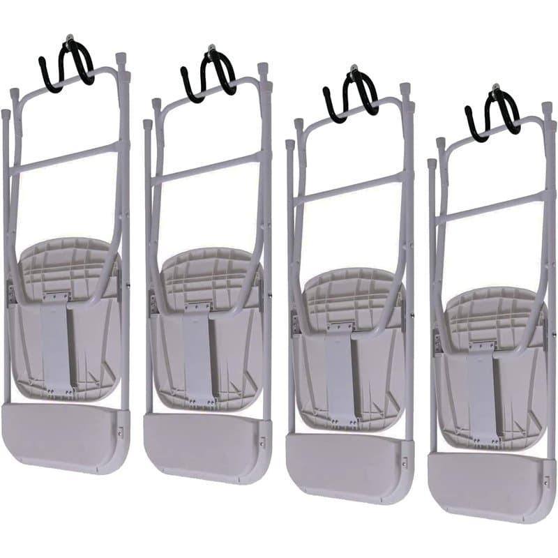AUXPhome Lot de 4 supports de rangement muraux pour chaise, organiseur pliable et cintre, organisateur d'outils de garage pour l