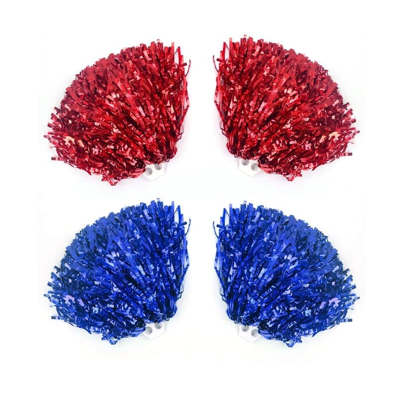 NYGGTYK Lot de 2 paires de bouquets de pom-pom girls colorés, avec filaments, accessoires de jubilation, convient pour les accla