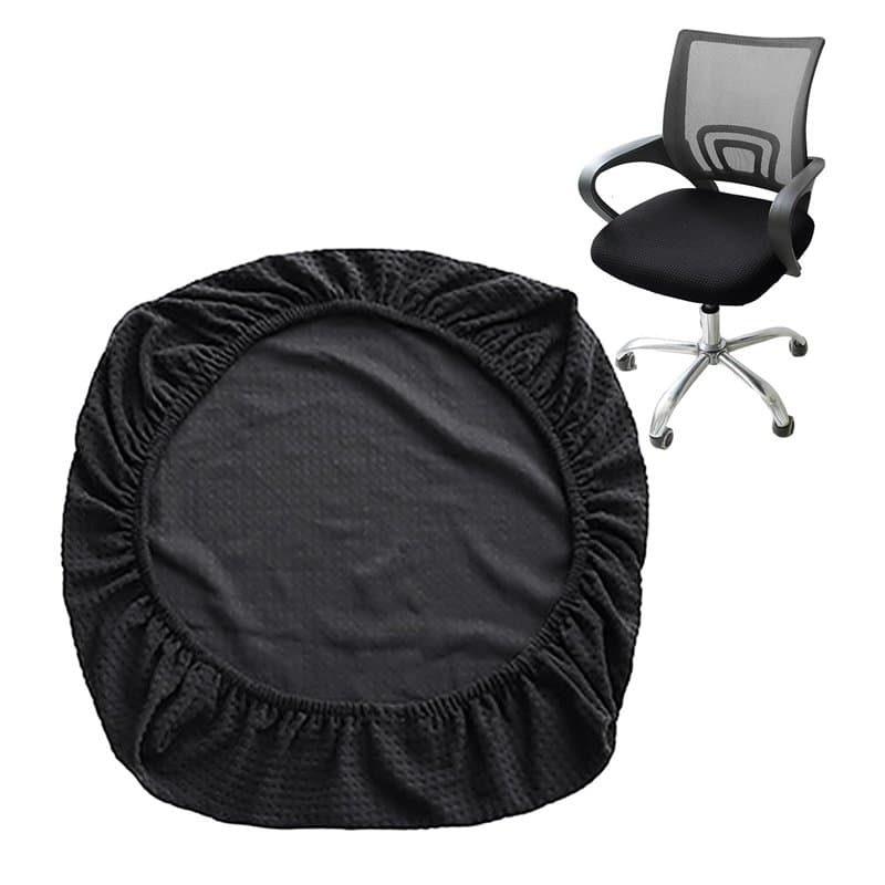 KSBBHDS 1 housse de chaise de bureau, de jeu, élastique, antidérapante, en polyester, noire