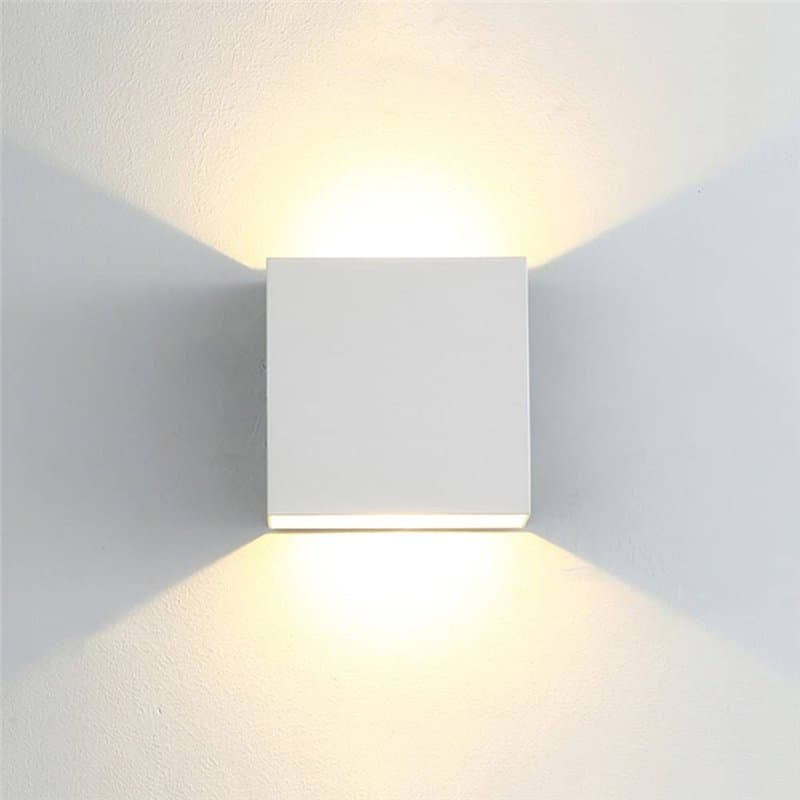 CYUaoao 1 Pièce Applique Murale LED Moderne en Aluminuim AC86V-265V Applique Murale Carrée Blanche 10 x 10 x 5 cm Imperméable Co
