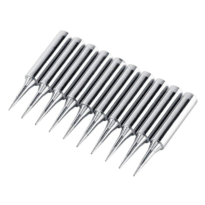 Pointes à Souder, 10Pcs 900M-TI Panne fer à Souder Sharp Soudure de Rechange Pointes pour Fer à Souder Outil de Station Applicab