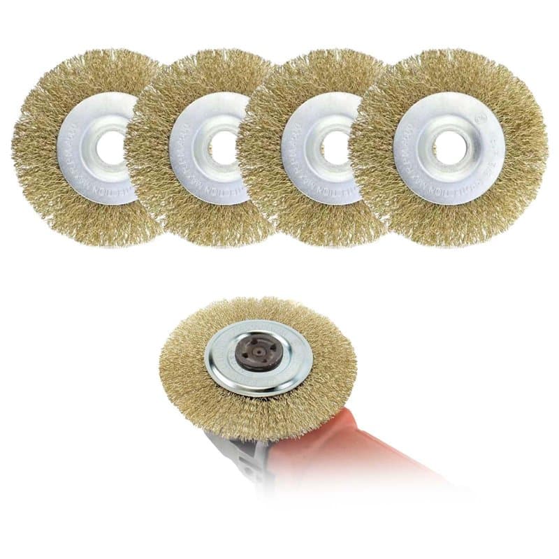 Weedbrush Lot de 4 brosses à joints rondes pour le jardin, compatibles avec Gloria Multibrush et autres brosses métalliques, bro