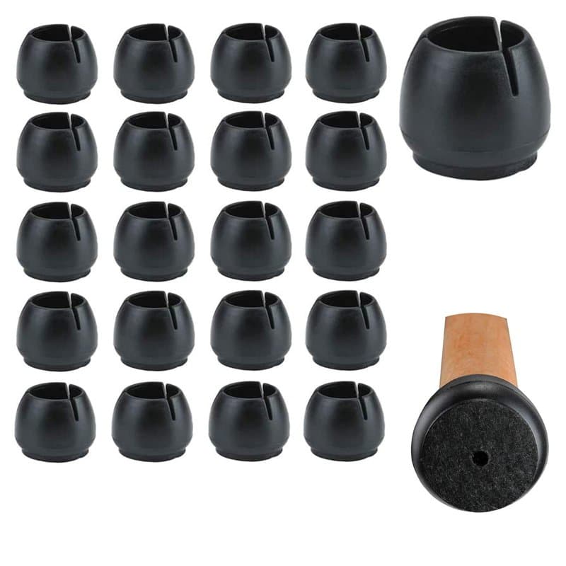 20 Pièces Couvre Jambes de Chaise, Chaise Pieds Protecteur avec Feutre, pour Pieds de Chaise Protecteur de Pieds Chaise Housses