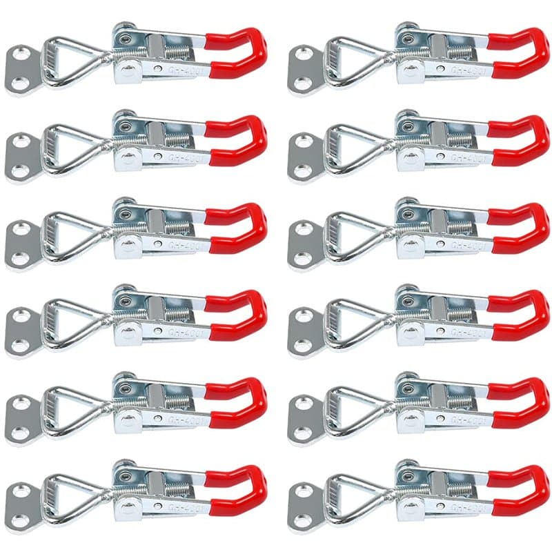 Mnixy Gh-4001 Lot de 12 pinces à bascule en métal avec verrouillage à capuchon 100 kg