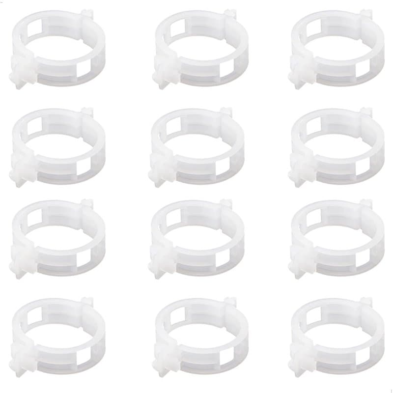 Plante Clips Support de Plantes pour Légumes Tomates et Plants de Vignes Lot de 100 Pinces à Plantes en Plastique Blanc Réutilis