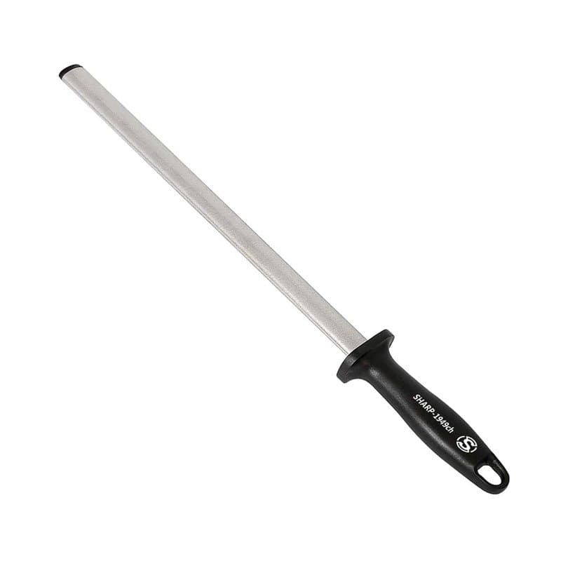 Fusil à Aiguiser Diamant Grain 30 cm, Acier d'affûtage Professionnel Pour Chef Maître, Idéal Pour Couteau de Cuisine, Boucheries