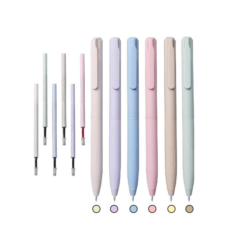 TECKI Stylo à Bille De Couleur, Stylo Gel 0.5mm, Writech Doux, Aesthetic School Supplies, Papeterie Scrapbooking, Notes, Dessins