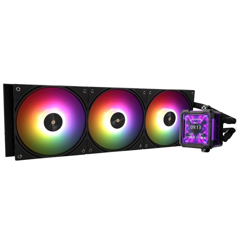 Thermalright FW PRO 360 Black ARGB CPU AIO Refroidisseur avec écran LCD IPS avec résolution 320 x 320, pour AM5&Intel 1700/1851,