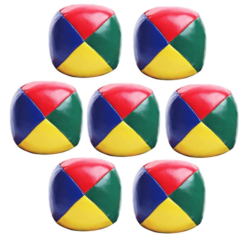 XZEIT Ensemble de 7 Balles de Jonglage Souples, Jeux de Lancer de Balle pour Enfants Clown de Cirque Balles de Jonglage ColoréEs
