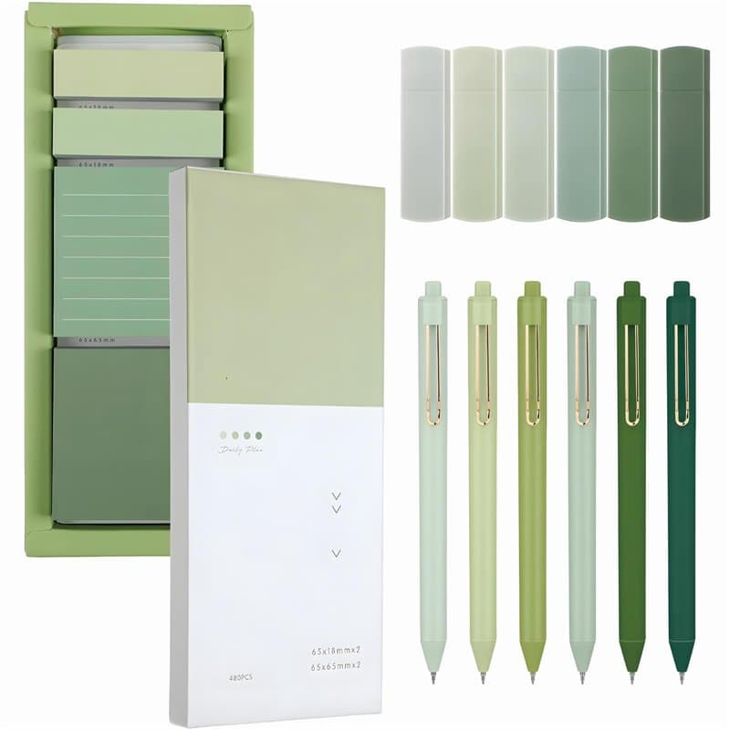 PLATEYTR Kit de Fournitures Scolaires Aesthetique Couleur Sticky Notes 480 Pièces Marque Page Adhesif Papeterie Maison, Scolaire