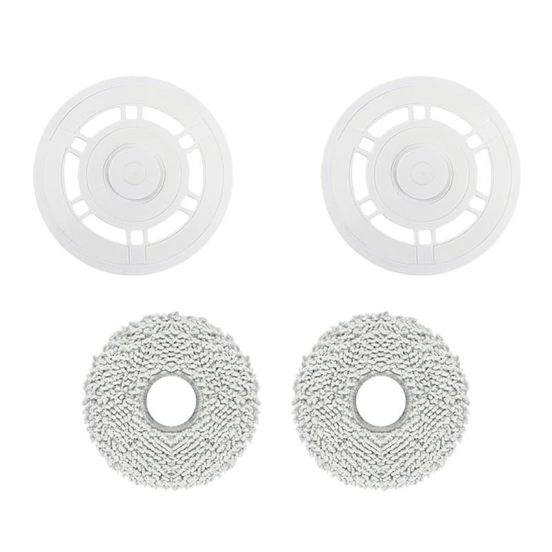 C-U Lot de 2 disques d'essuie-glace, support de rechange avec tampon en microfibre pour robot aspirateur ECOVACS DEEBOT T30 PRO