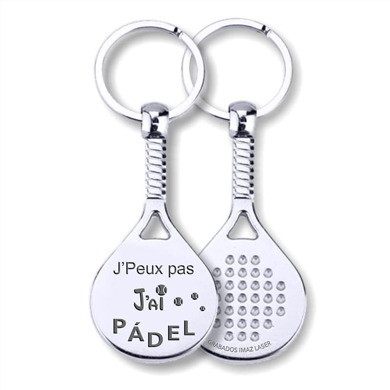 Porte-clés pelle à pagaie - Porte-clés - Je ne peux pas, j'ai Paddle - Porte-clés gravé Padel - Accessoires pour joueurs de Pade