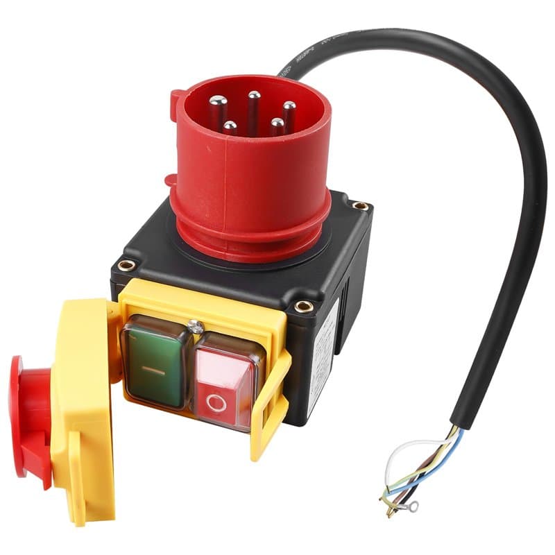 Interrupteur de machine 3 phases 400 V avec prise CEE, interrupteur électromagnétique étanche, interrupteur de tension zéro, dis