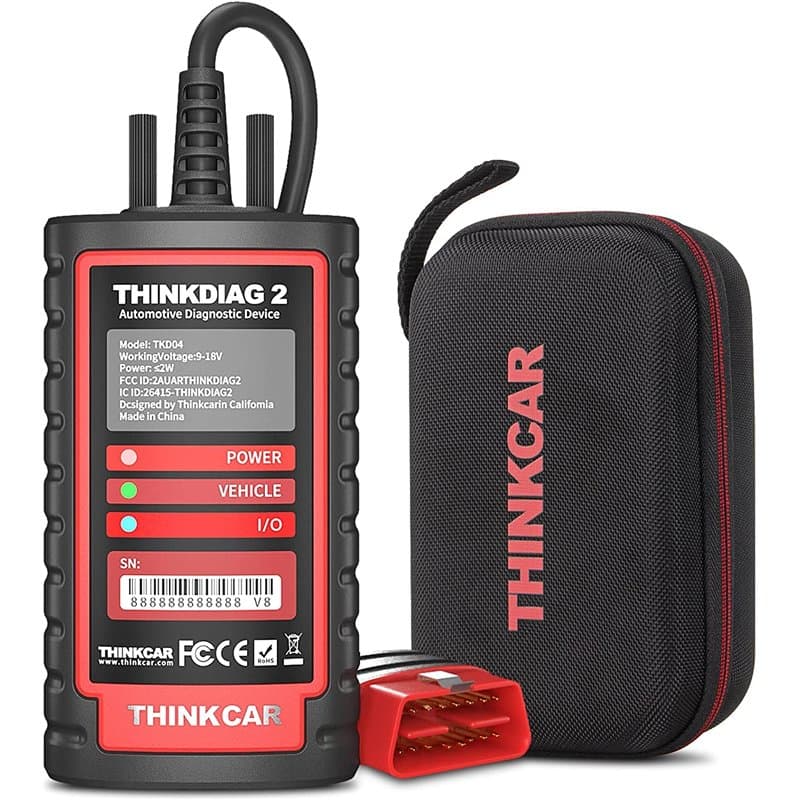 Thinkcar Valise Diagnostic Auto ThinkDiag 2, OBD-II français Fonctions avec 15 réinitialisation pour Systèmes Complets, Voiture