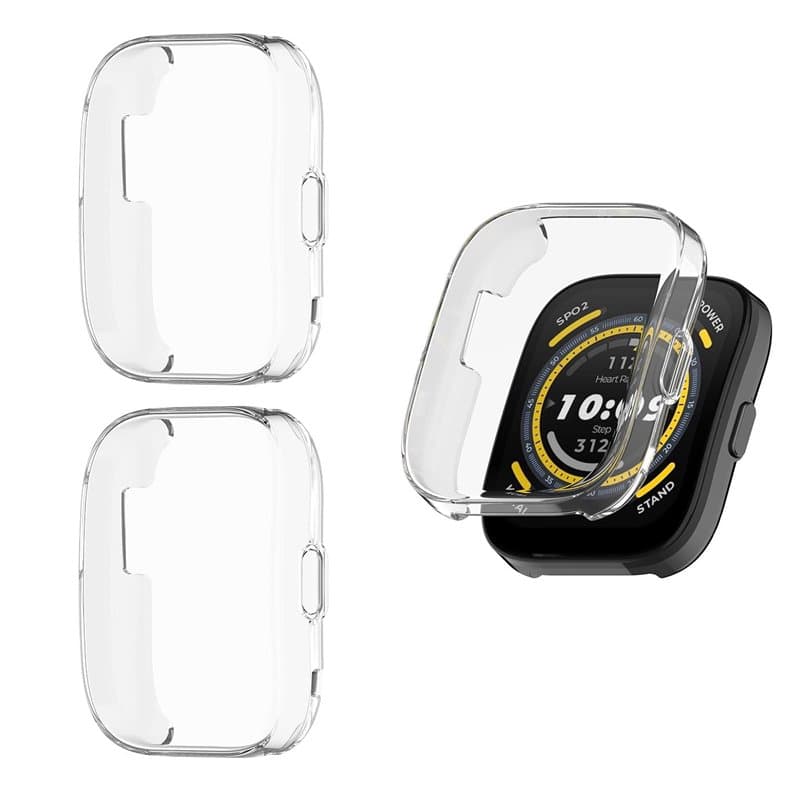 HOMTERN Lot de 3 Coques de Protection en TPU Souple et léger, Anti-Chute, Anti-Rayures, écran Flexible, Coque de Protection enti