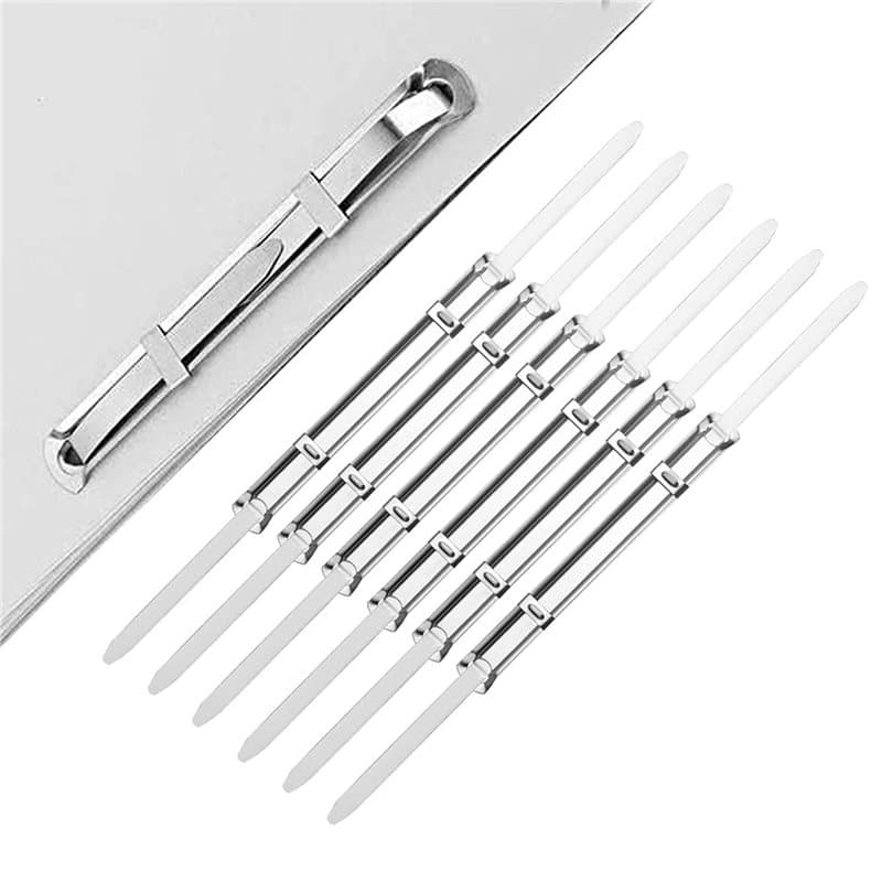 100 Pièce Fixation Relieur De Document,Silver Clip Archives,Clips De Fixation Relieur De Document En Acier Nickelé,Convient Pour