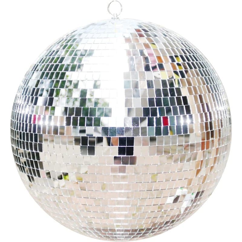 PIQIUQIU Boule à Facettes Disco Argentée, 15 cm Boule Disco, pour la Décoration d'arbre de Noël,Décoration de Comparaison de Cél