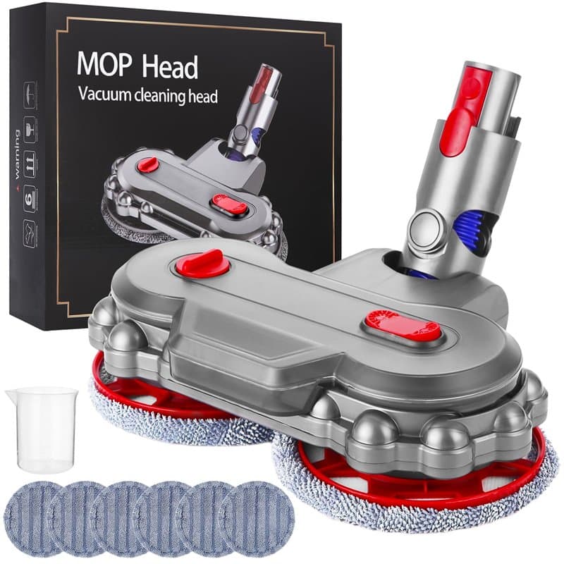 Tête de rechange pour aspirateur Dyson V7/V8/V10/V11/V15, avec réservoir d'eau amovible, réservoir de remplissage et 6 tampons d