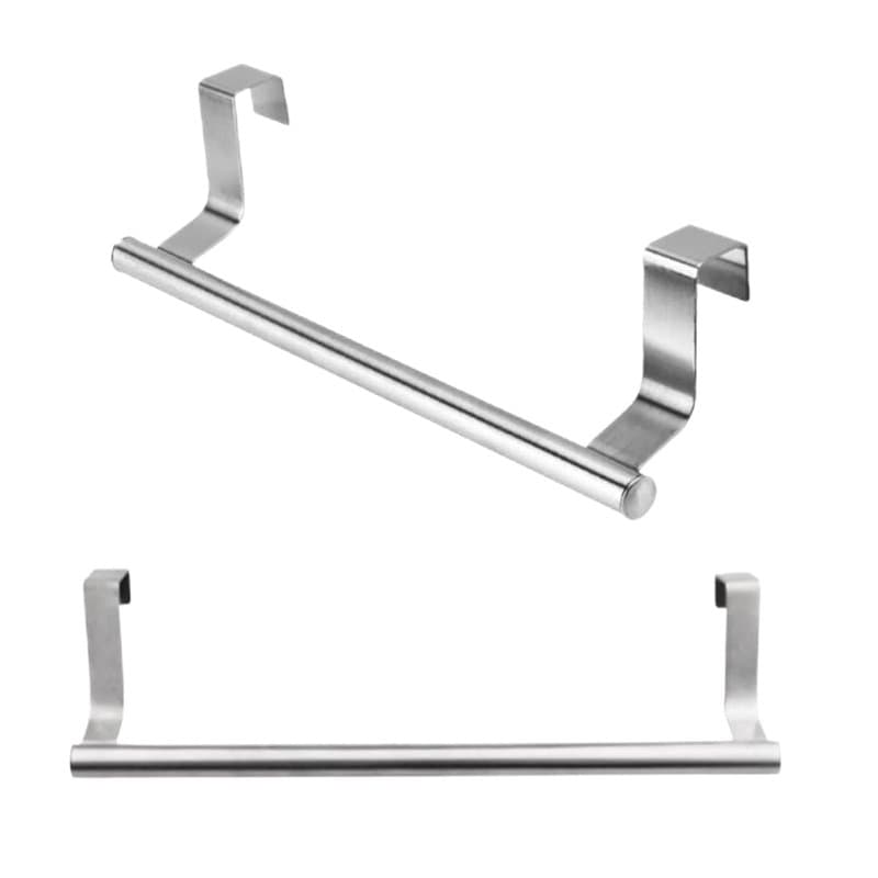 2 Pièces Porte Serviette de Porte Barre Torchon Cuisine Acier Inoxydable Porte Serviettes à Suspendre sans Perçage pour Salle de