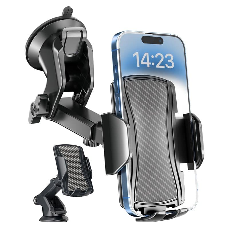 Hoppac Porte Telephone Voiture, Support Téléphone Voiture Ventouse Socles Portable pour Automobile, Tableau de Bord et Voiture P