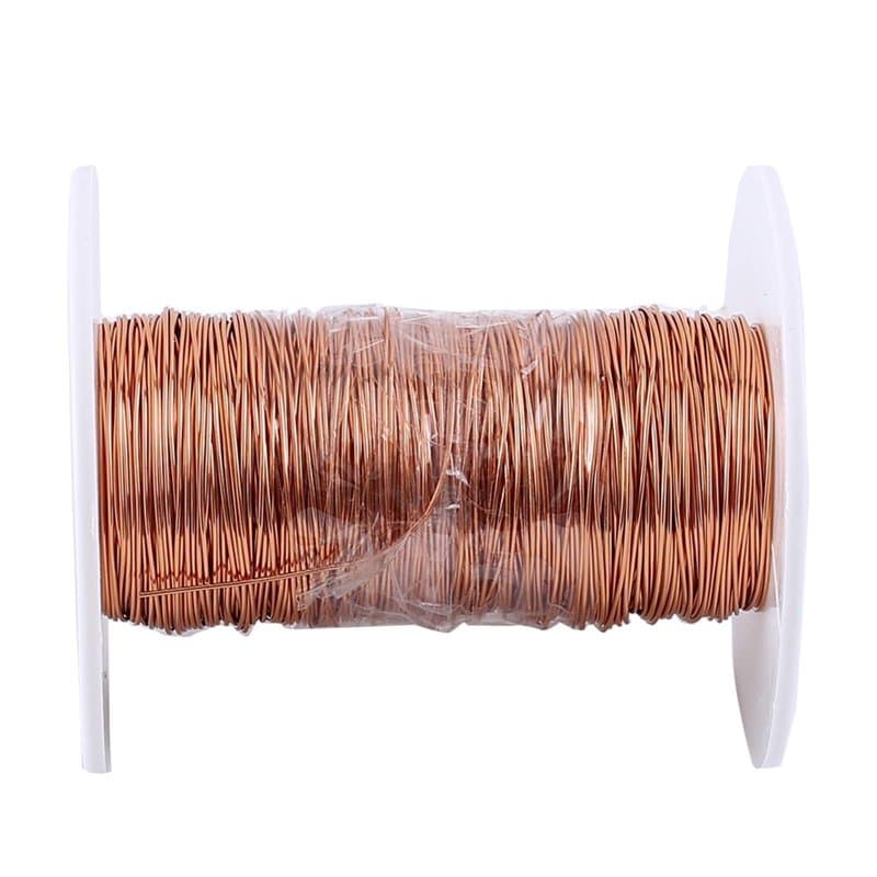 Fil de Cuivre Emaillé, 0,5mm x 50m Fil de Cuivre Emaillé Bobine de Fil pour les Transformateurs Inducteurs