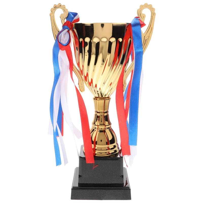 Nuobesty Grand trophée – Trophée doré pour tournois sportifs, compétitions, 24,5 cm