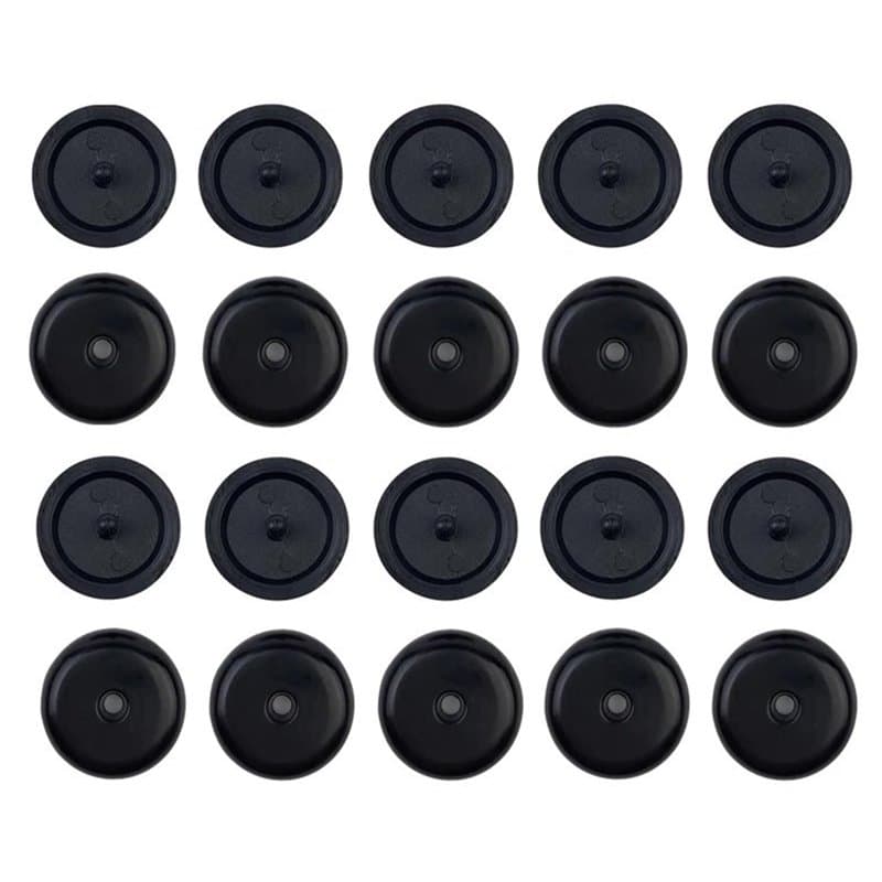 10 Paires Noir Bouton D'Arrêt de Ceinture de Sécurité,Universelle Boutons de Ceinture de Sécurité pour Tous Types de Voitures(no